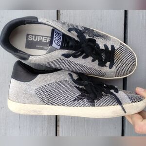 Golden Goose Lurex Monochrome Knit Sneakers 6